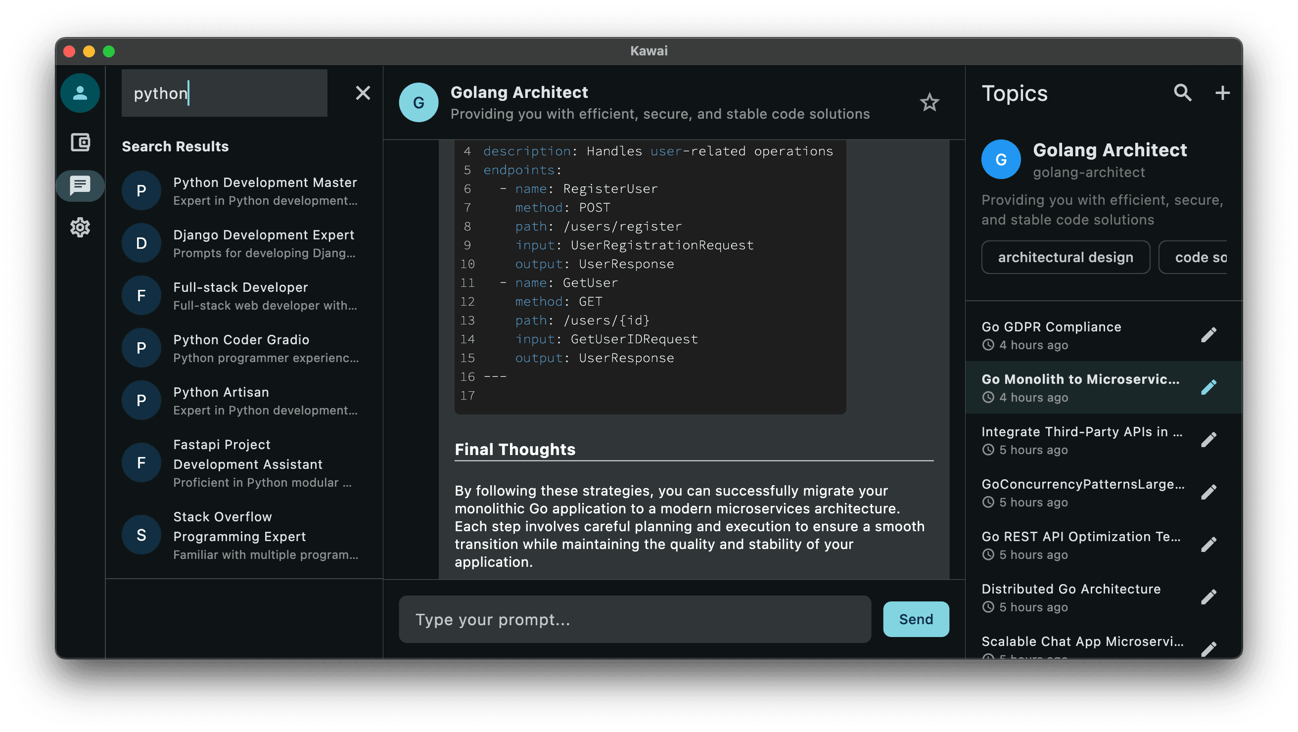 KAWAI Agent Screenshot 2
