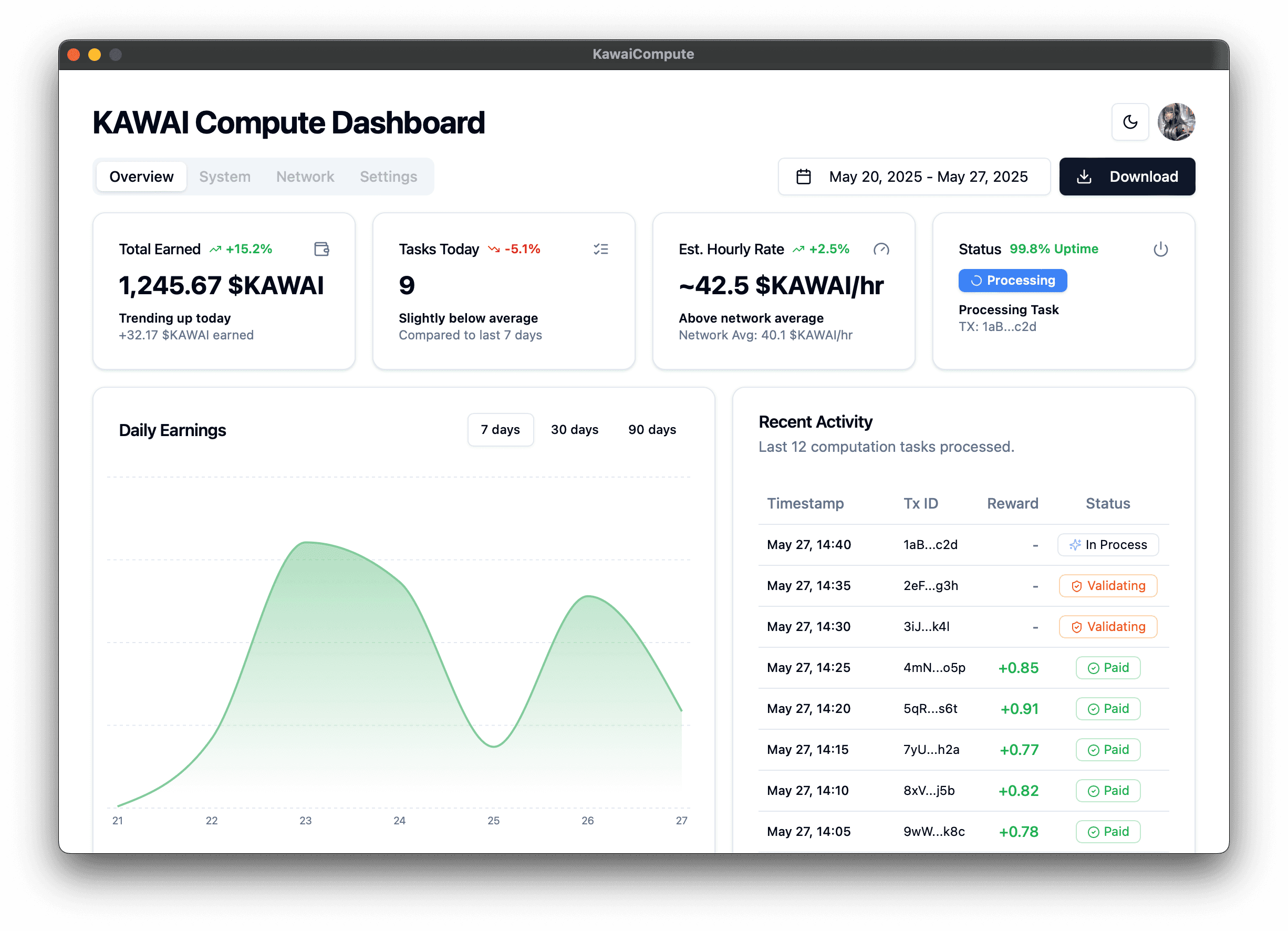 KAWAI Provider Screenshot 2